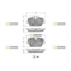BD S461 STARLINE Комплект тормозных колодок, дисковый тормоз