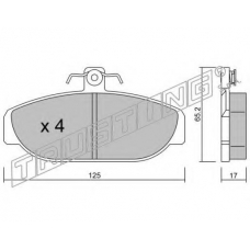 190.0 TRUSTING Комплект тормозных колодок, дисковый тормоз