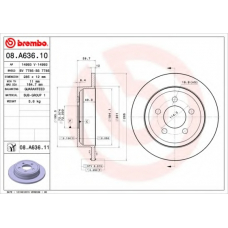 08.A636.11 BREMBO Тормозной диск