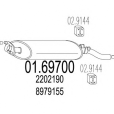 01.69700 MTS Глушитель выхлопных газов конечный
