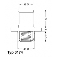 3174.89D WAHLER Термостат, охлаждающая жидкость