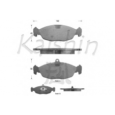 D7063 KAISHIN Комплект тормозных колодок, дисковый тормоз