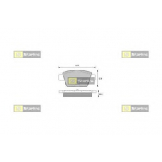 BD S836P STARLINE Комплект тормозных колодок, дисковый тормоз