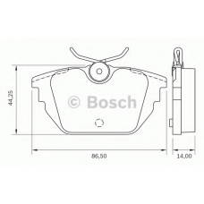 0 986 BB0 161 BOSCH Комплект тормозных колодок, дисковый тормоз