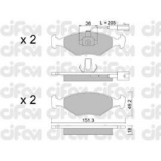 822-273-0 CIFAM Комплект тормозных колодок, дисковый тормоз