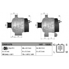 DAN1076 DENSO Генератор