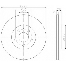 8DD 355 109-141 HELLA Тормозной диск