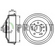 5020-0008 PROFIT Тормозной барабан