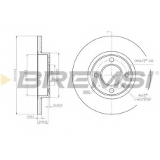 DBA205S BREMSI Тормозной диск