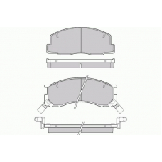12-0539 E.T.F. Комплект тормозных колодок, дисковый тормоз