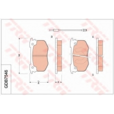 GDB7546 TRW Комплект тормозных колодок, дисковый тормоз