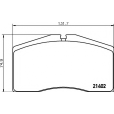 8DB 355 018-301 HELLA Комплект тормозных колодок, дисковый тормоз