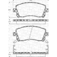 363702161143 MAGNETI MARELLI Комплект тормозных колодок, дисковый тормоз