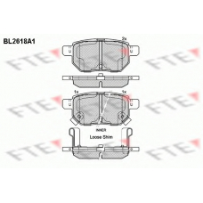 BL2618A1 FTE Комплект тормозных колодок, дисковый тормоз