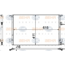 8FC 351 309-371 HELLA Конденсатор, кондиционер