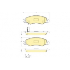 6133634 GIRLING Комплект тормозных колодок, дисковый тормоз