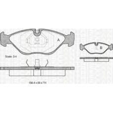 8110 65985 TRIDON Brake pads - front