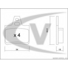 V22-0096 VEMO/VAICO Комплект тормозных колодок, дисковый тормоз