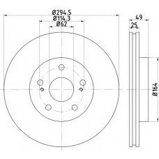 8DD 355 113-621 HELLA PAGID Тормозной диск