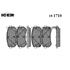 181710 ICER Комплект тормозных колодок, дисковый тормоз