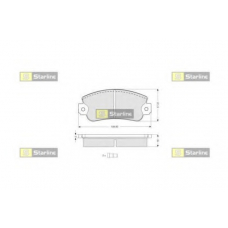 BD S026 STARLINE Комплект тормозных колодок, дисковый тормоз