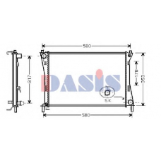 090016N AKS DASIS Радиатор, охлаждение двигателя