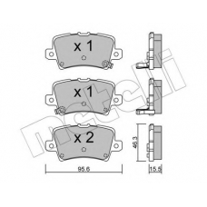 22-0729-0 METELLI Комплект тормозных колодок, дисковый тормоз