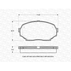 363702160525 MAGNETI MARELLI Комплект тормозных колодок, дисковый тормоз