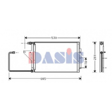 062020N AKS DASIS Конденсатор, кондиционер
