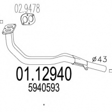 01.12940 MTS Труба выхлопного газа
