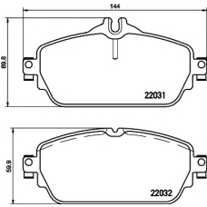 8DB 355 021-551 HELLA Комплект тормозных колодок, дисковый тормоз