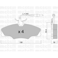 22-0213-0 METELLI Комплект тормозных колодок, дисковый тормоз