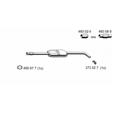 530071 ERNST Средний глушитель выхлопных газов