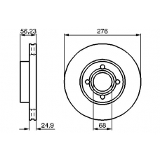 0 986 478 137 BOSCH Тормозной диск