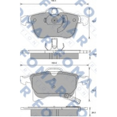 FO 918881 FOMAR ROULUNDS Комплект тормозных колодок, дисковый тормоз