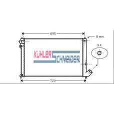 0700051 KUHLER SCHNEIDER Радиатор, охлаждение двигател