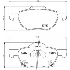 8DB 355 010-831 HELLA Комплект тормозных колодок, дисковый тормоз