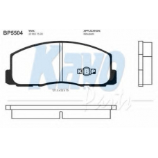BP-5504 KAVO PARTS Комплект тормозных колодок, дисковый тормоз