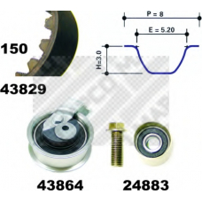 23901 MAPCO Комплект ремня ГРМ