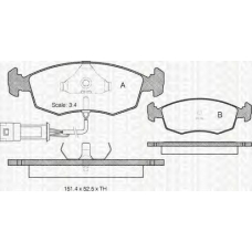 8110 16868 TRIDON Brake pads - front