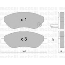 22-0777-0 METELLI Комплект тормозных колодок, дисковый тормоз