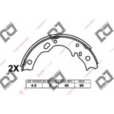 BS1314 DJ PARTS Комплект тормозных колодок