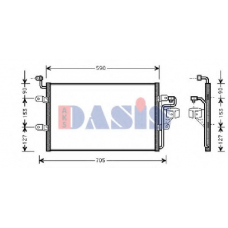 332110N AKS DASIS Конденсатор, кондиционер