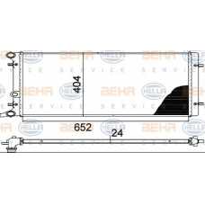 8MK 376 713-784 HELLA Радиатор, охлаждение двигателя