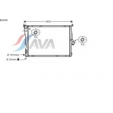 BW2290 AVA Радиатор, охлаждение двигателя