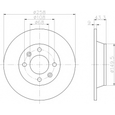 MDC709 MINTEX Тормозной диск