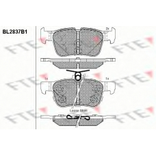 BL2837B1 FTE Комплект тормозных колодок, дисковый тормоз