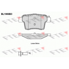 BL1968B3 FTE Комплект тормозных колодок, дисковый тормоз