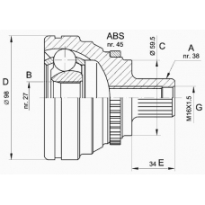 CVJ5174.10 OPEN PARTS Шарнирный комплект, приводной вал