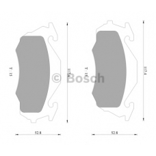 0 986 AB2 433 BOSCH Комплект тормозных колодок, дисковый тормоз